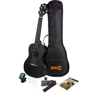 Premium Soprano Ukulele Starter Kit Black