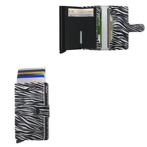 Miniwallet Zebra Flocked Leather