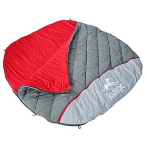 Canyon Puffer Pup Sack 40" Pet Sleeping Bag Charcoal/Red