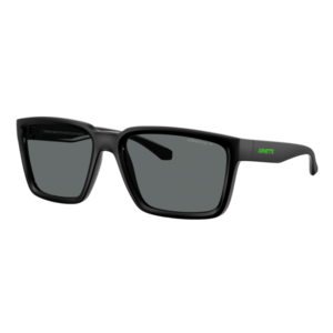 Arnette Polarized Plot Twist Sunglasses Black Matte Top-Shiny/Polarized Grey