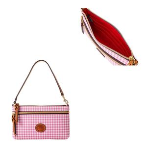 Gingham Tech Top Zip Pouch