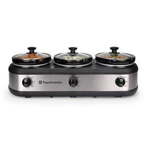Triple 2.5qt Buffet Server Stainless
