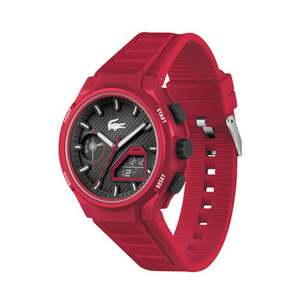 Mens LC33 Ana-Digi Red Silicone Strap Watch Dark Gray Dial